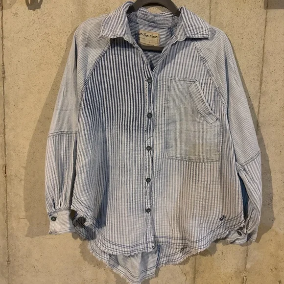 We The Free Indigo Skies Striped Shirt - Picture 4 of 7